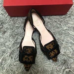 Roger Vivier Gommettine Dorsay Leopard flats